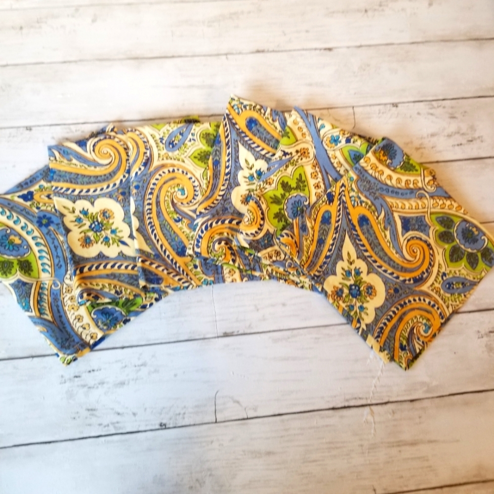 April Cornell Paisley Set of (6) Cotton Napkins NWOT